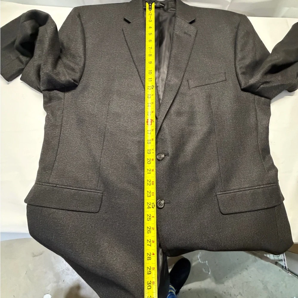 Chaps Men's Dark Charcoal Two-Button Sport‎ Coat